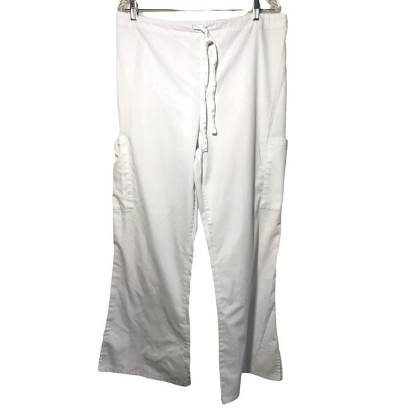 Malibu Doc Womens Scrub Pants Size Large White - Picture 1 of 3